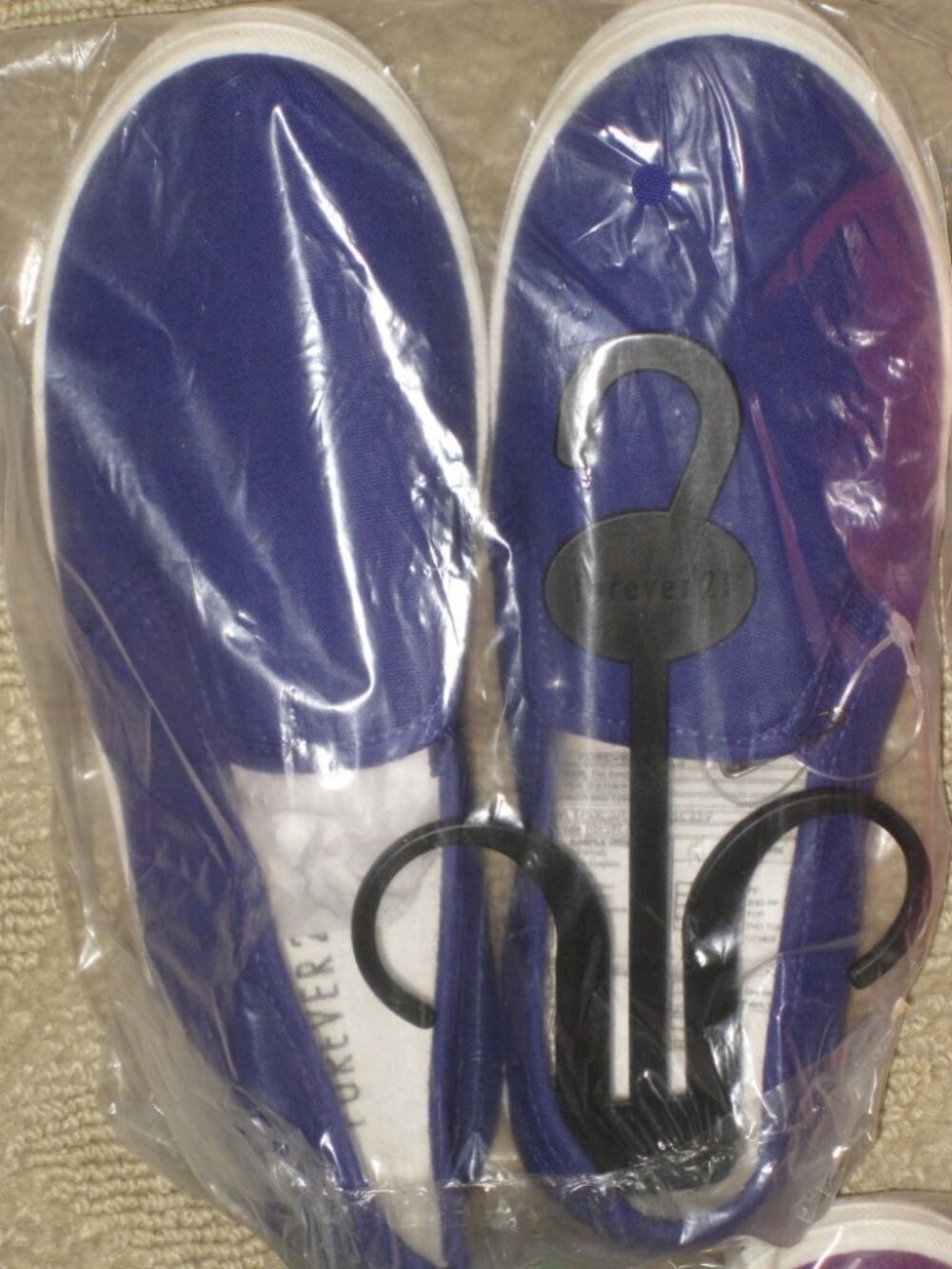 Forever 21 Royal Blue Slip On Canvas Sneakers